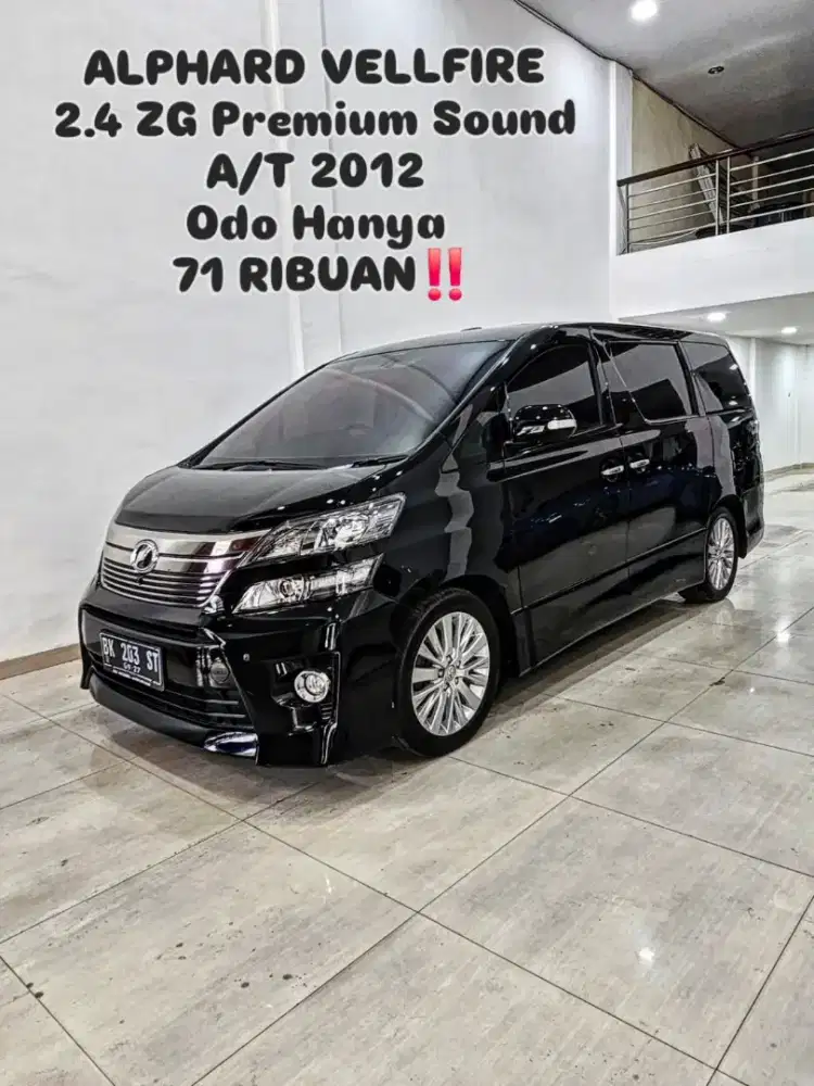VELLFIRE 2.4 ZG A/T 2012 / 2013 hitam toyota alphard