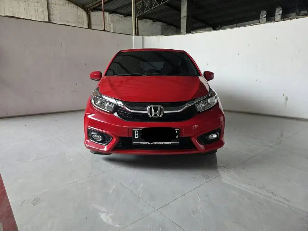 Antik cuma 11rban Km Honda Brio Satya E AT ( Matic ) 2021 Merah  Mulus