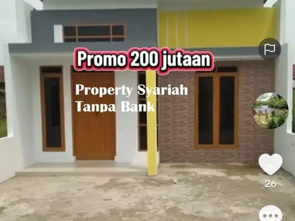 Rumah Cantik Harga Murah di Perumahan Syariah Tembung Tanpa Bank