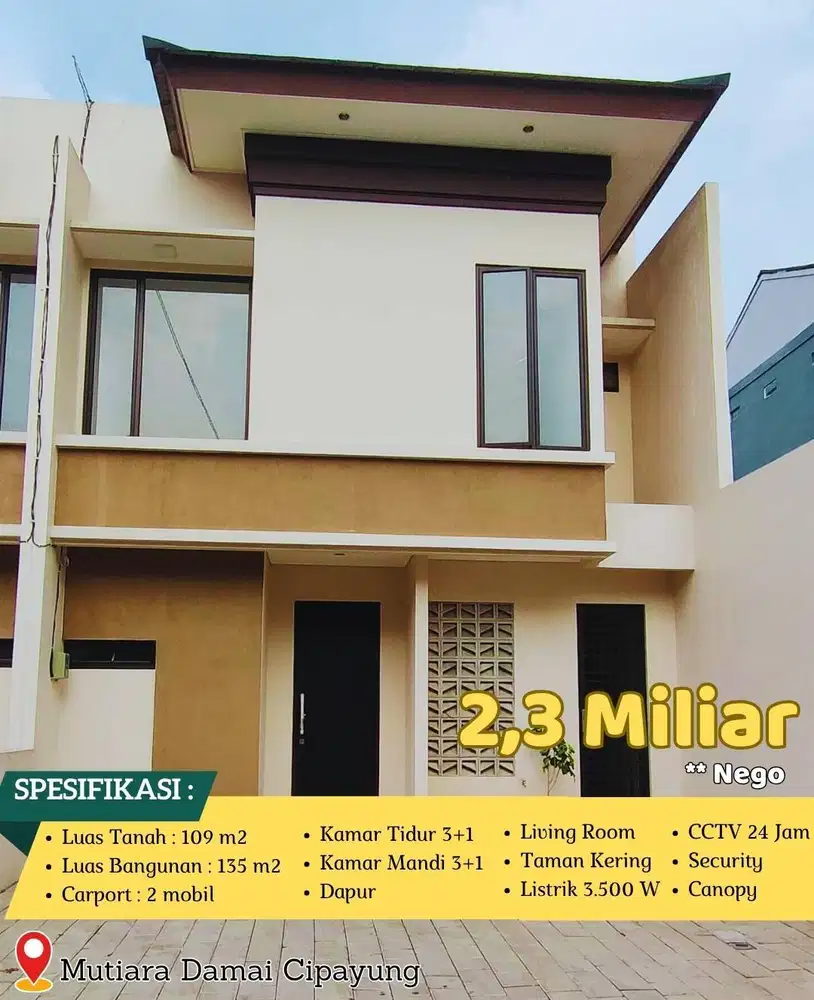 Rumah Siap Huni Style Bali Minimalis di Kav M – Nyaman & Estetik!