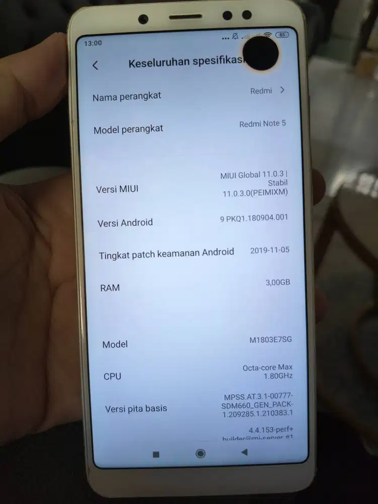 Redmi Note 5 Ram 3/32GB