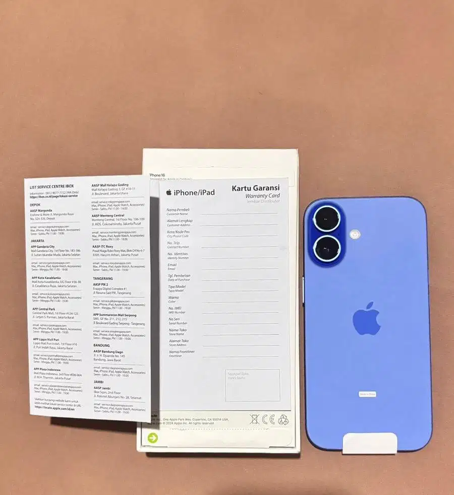 iPhone 16 128GB IBOX (Open Box Aja) Garansi belum aktif