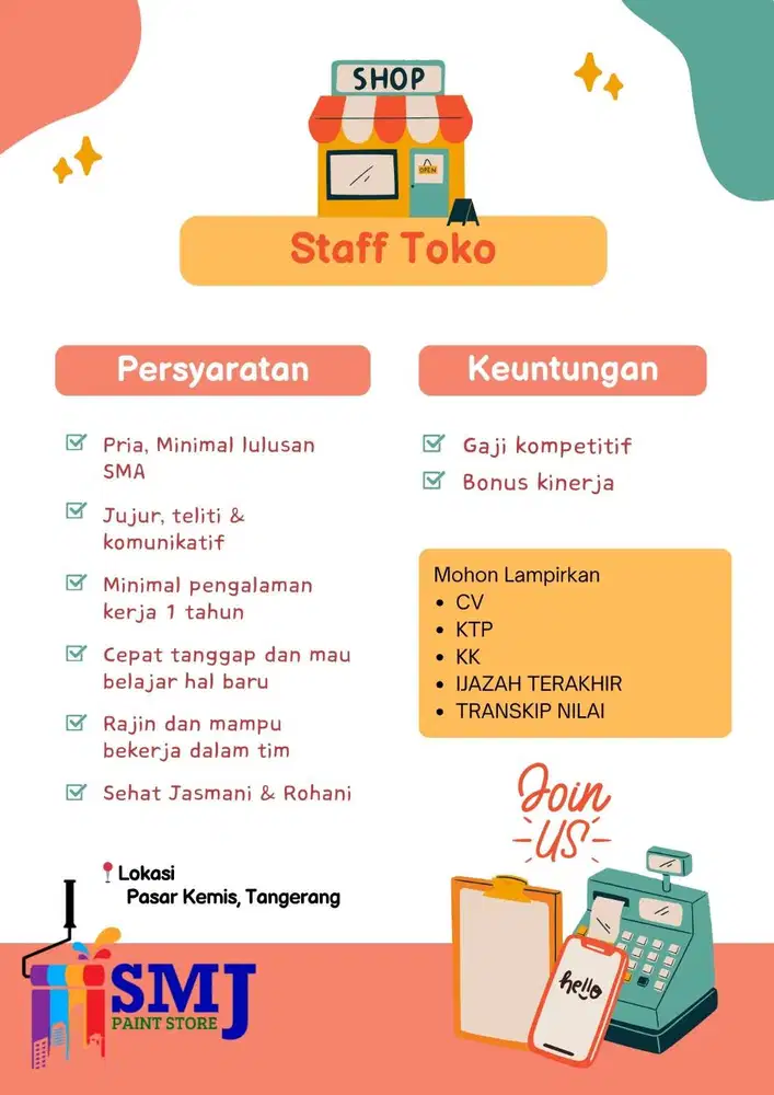 Staff Toko Pasar Kemis Tangerang