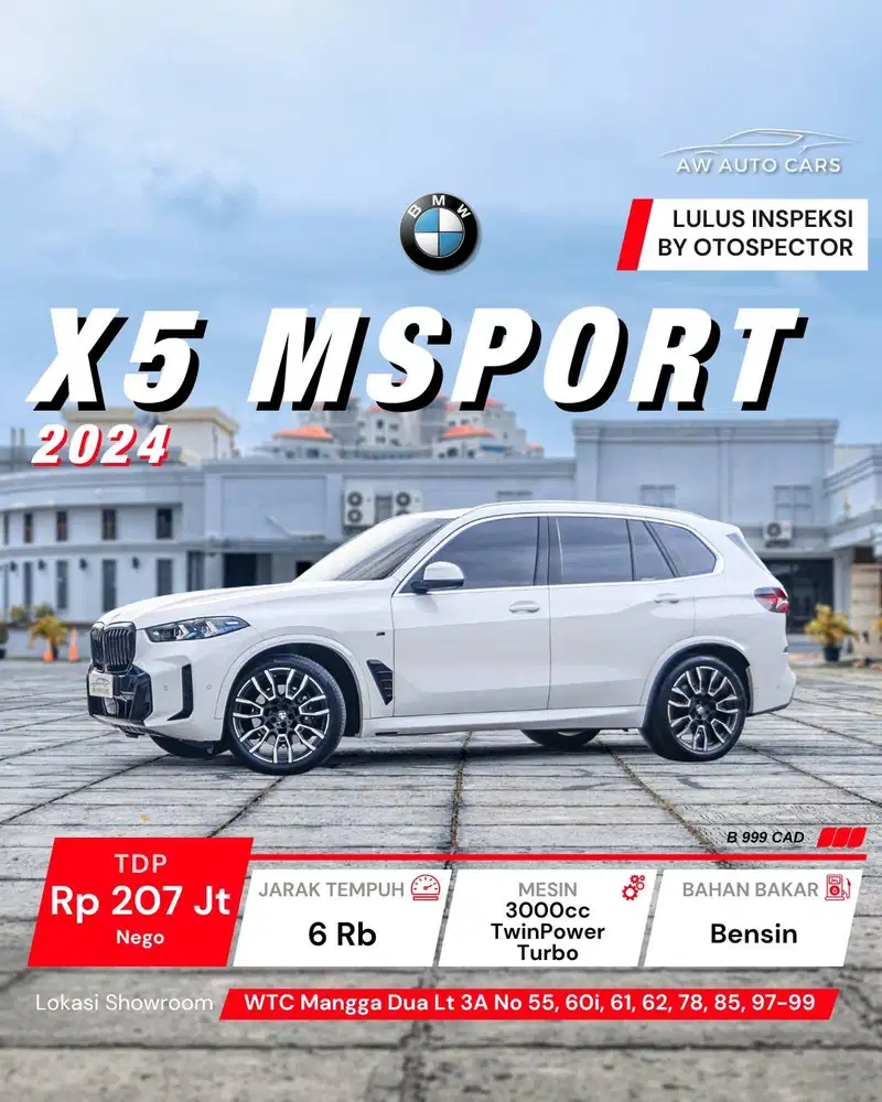 BMW X5 MSport NIK 2024 Low KM 2025 M Sport xDrive