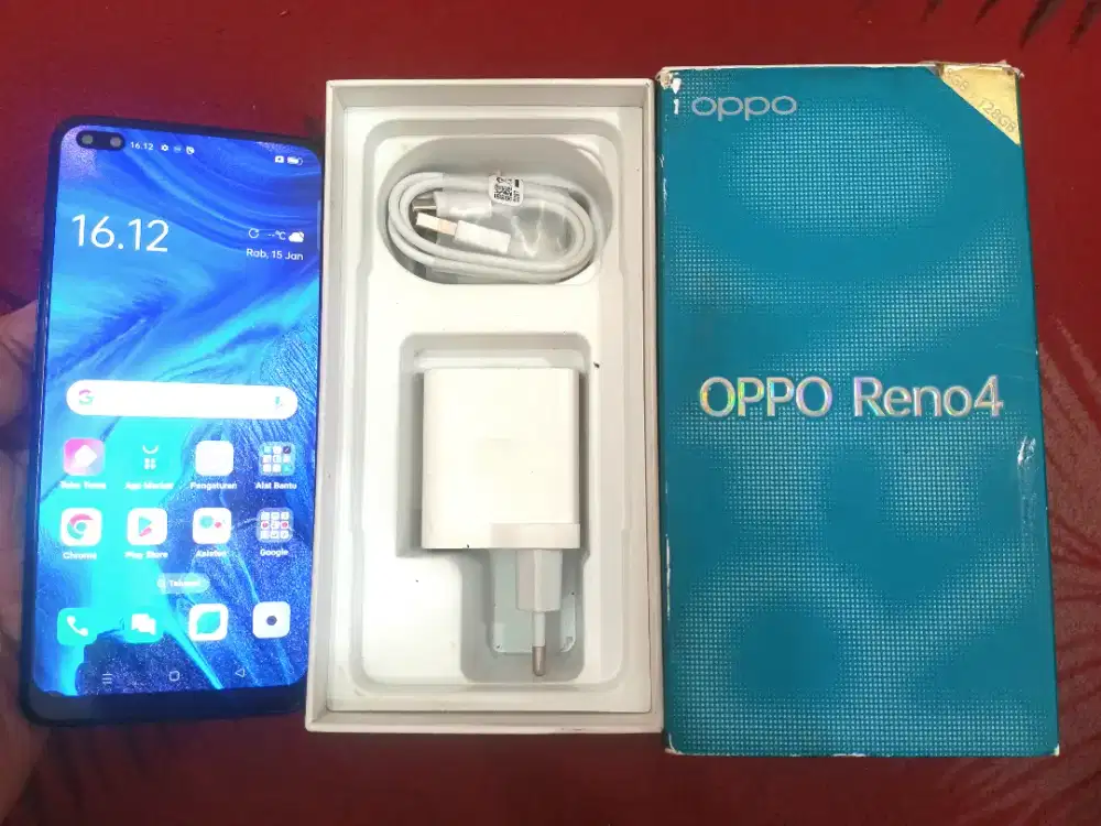 Oppo Reno 4. 8 128  Normal  Full Set  Resmi Oppo