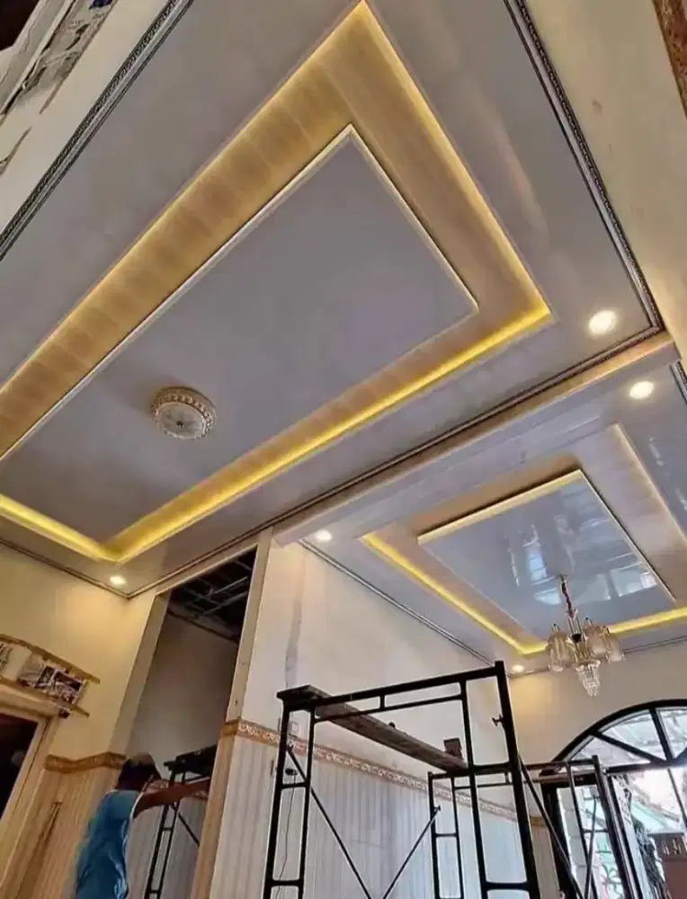 Melayani pemasangan plafon PVC Q dan kanopi Wesi dan baja ringan