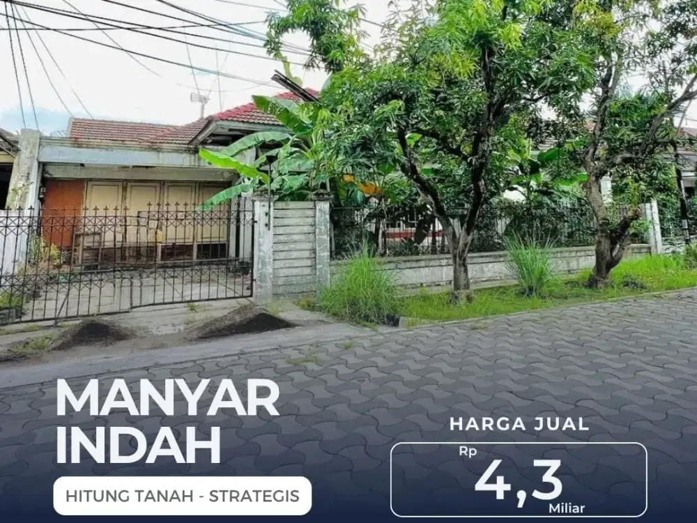 JUAL CEPAT! Rumah hitung tanah manyar indah
