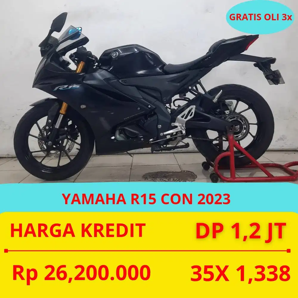 PROMO SUKSES MOTOR YAMAHA R15 CON 2023 DP MURAH 1,2 JT RIBU GUYS