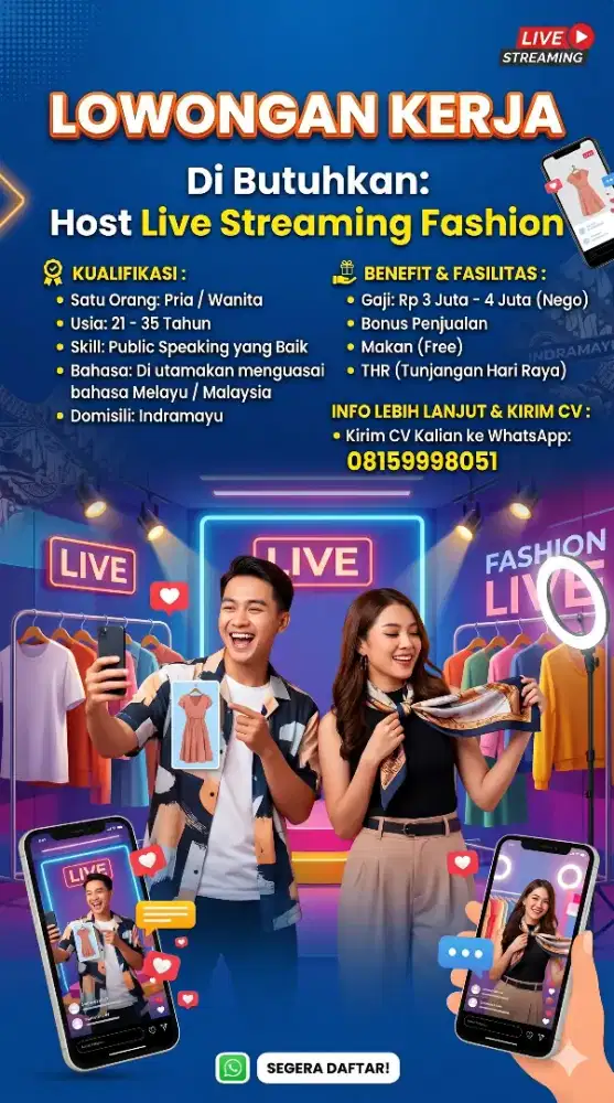 Lowongan Host Live Streaming
