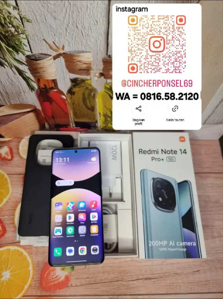Jual hp REDMI NOTE 14 5g PRO plus likenew super istimewa grns jalan