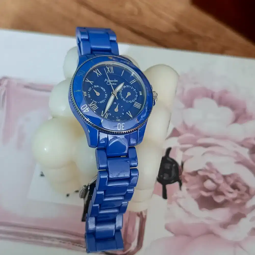 Jam tangan original Alexandre christie keramik muluss jarang pakai