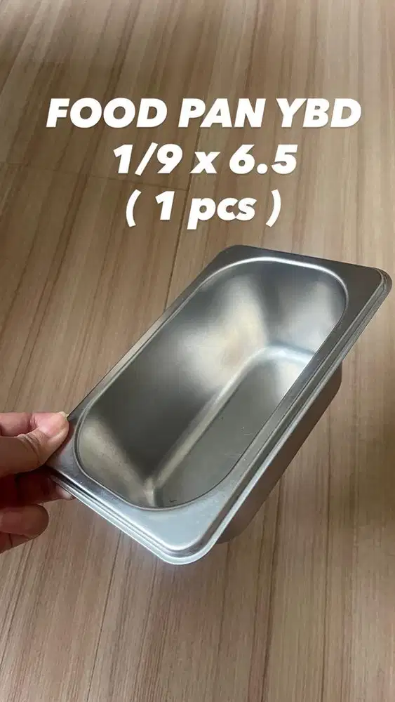 FOOD PAN STAINLESS ANTI KARAT 1/9 x6.5 cm merk YBD