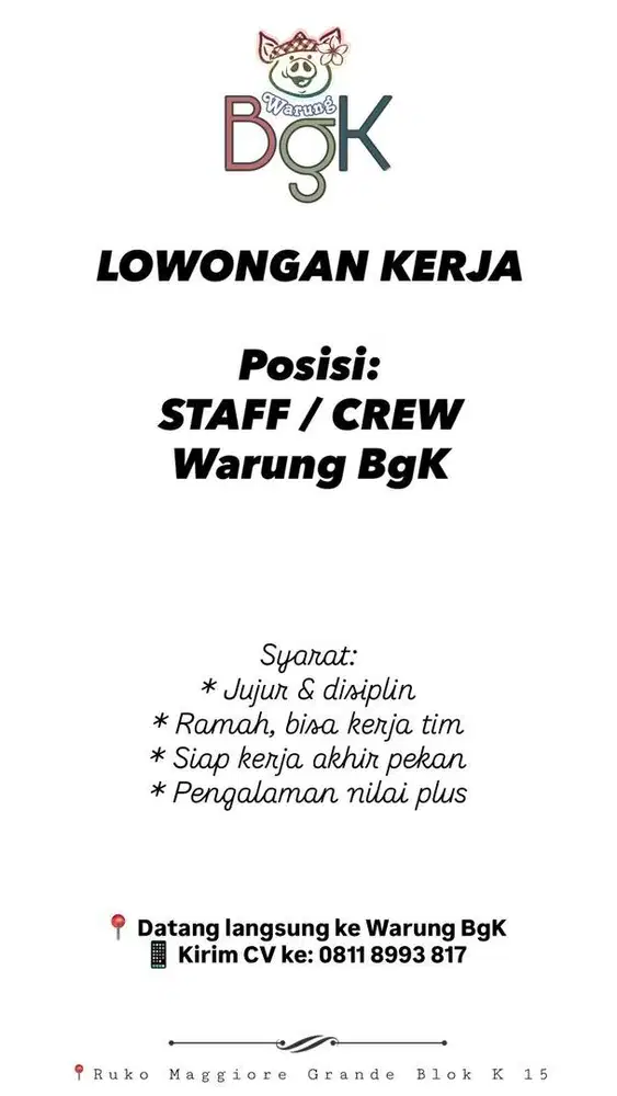 crew atau staff warung