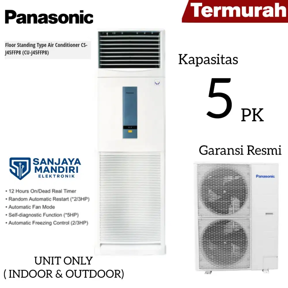 UNIT ONLY PANASONIC AC Floor Standing Kapasitas 5 PK 3Phase CS-J45FFP8