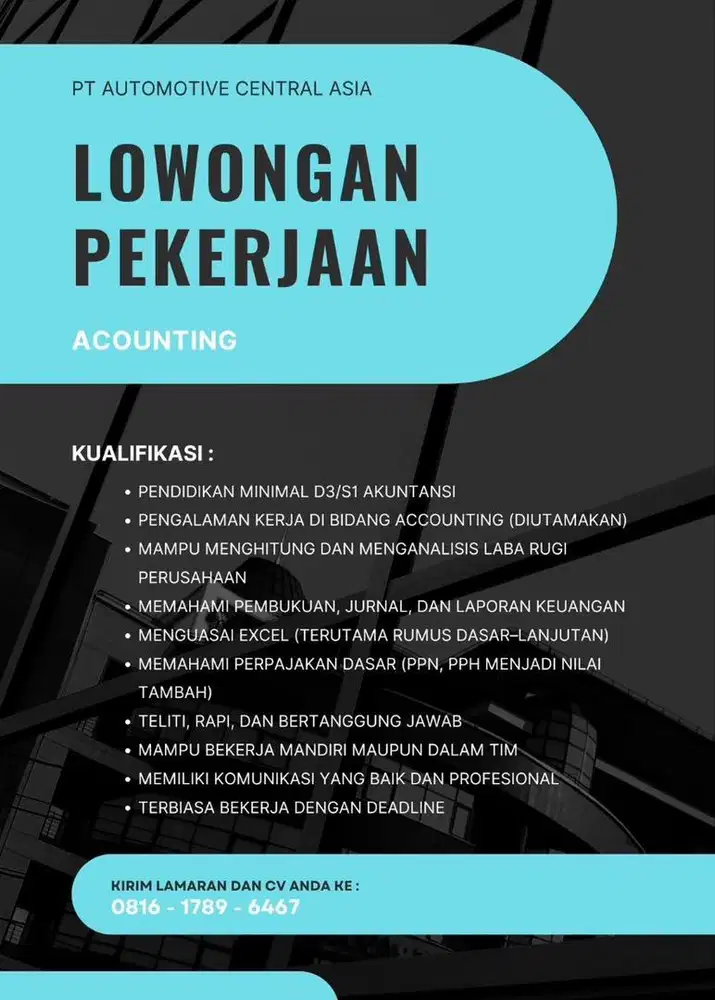 Loker Akuntan ( Jakarta Timur )