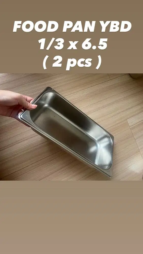 FOOD PAN YBD 1/3 x 6.5 cm ANTI KARAT STAINLESS