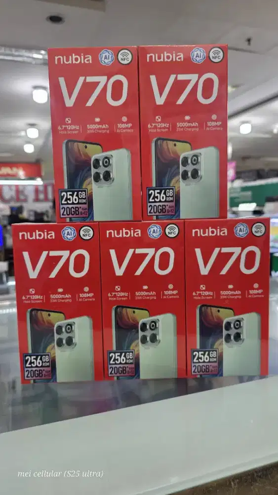 ZTE Nubia V70 nfc 8/256 baru segel garansi resmi bisa TT bisa kredit