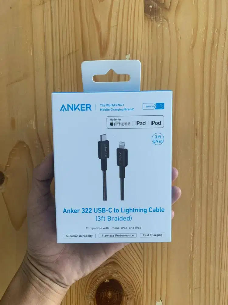 ANKER 322 Data Cable Braided Type-C to Lightning MFi Certified 3ft