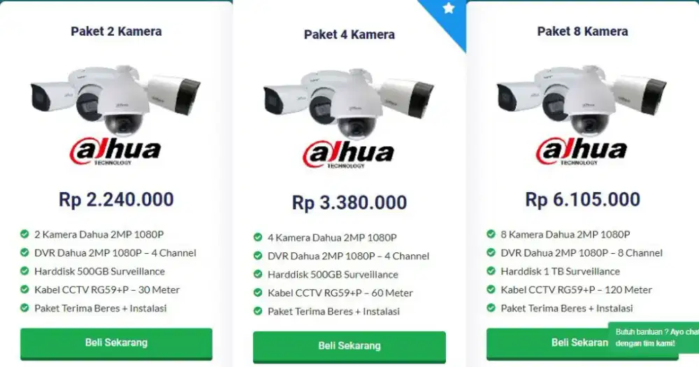 Pasang CCTV paket murce