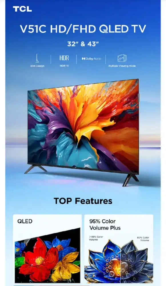 TCL 32 inch V51C- QLED-JDR 10