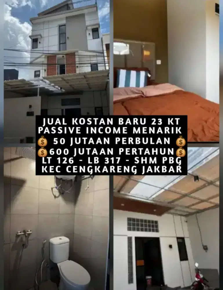 JUAL KOST KOSAN 23 KAMAR CENGKARENG JAKARTA BARAT DEKAT KE TOL JORR
