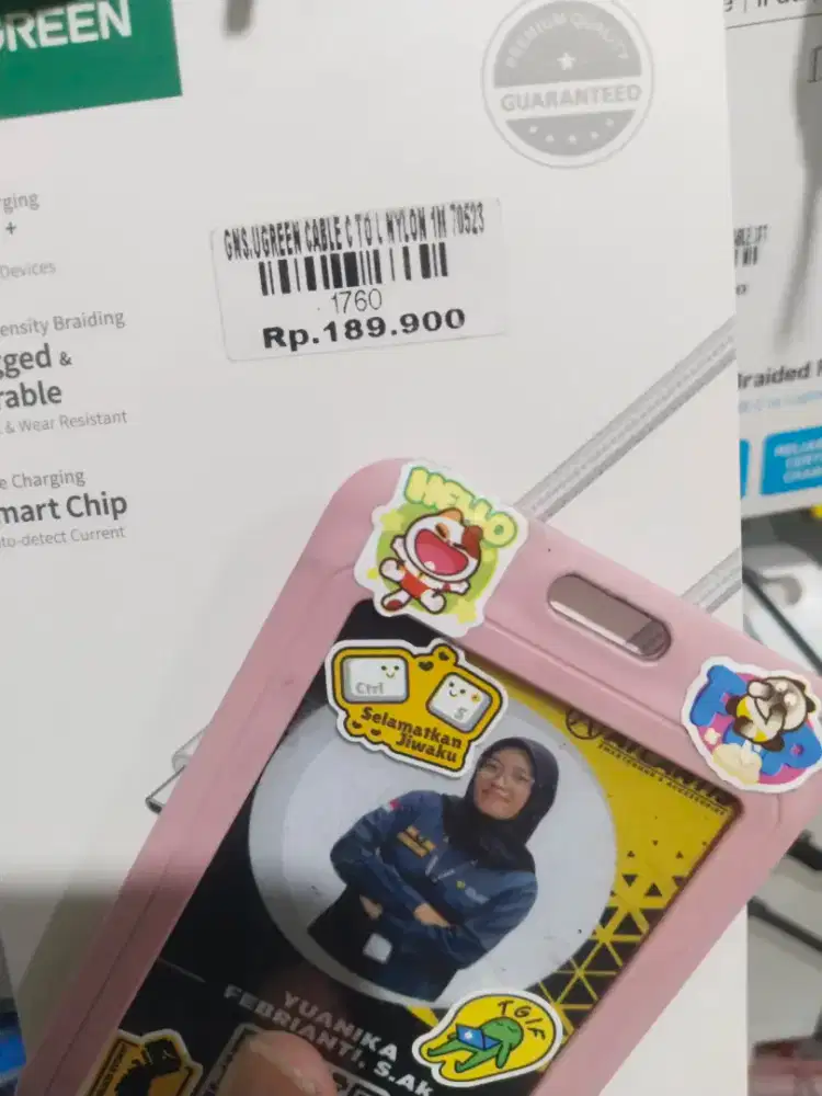 UGREEN CABLE C TO L NYLON 1M 70523