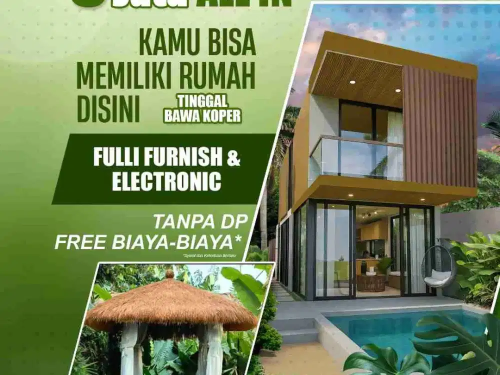 Hunian 2 lantai Full Furnished! tinggal bawa koper..