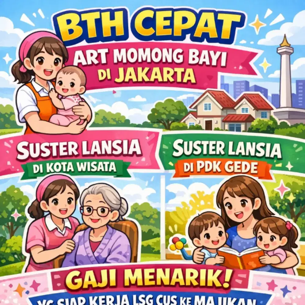 Job Baby Sitter ART & Perawat Lansia Terpercaya dan Terakreditasi