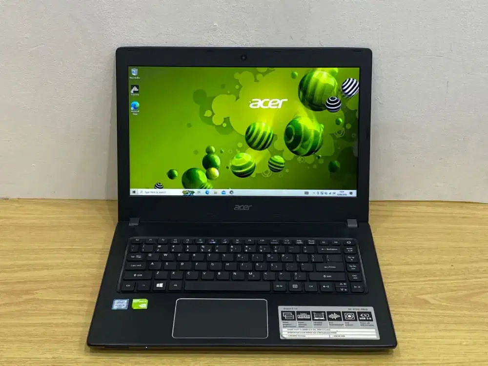 ACER Aspire E5-475G  RAM 8 GB HDD 1000GB processor : Intel (R) Core(TM