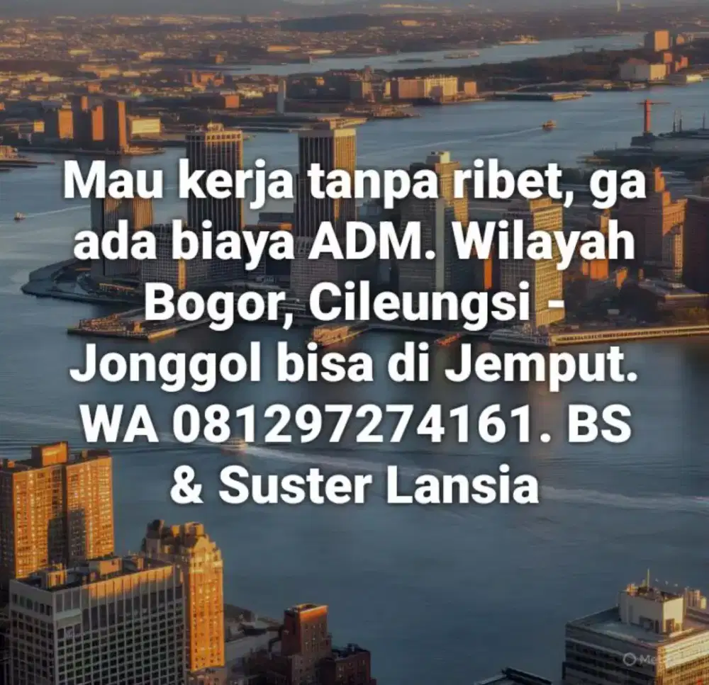 Loker tanpa biaya lsg penempatan: Baby Sitter ART & Perawat Lansia
