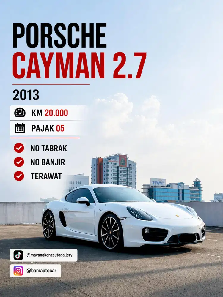 Porsche Cayman 2.7 2013 KM ANTIK ASLI