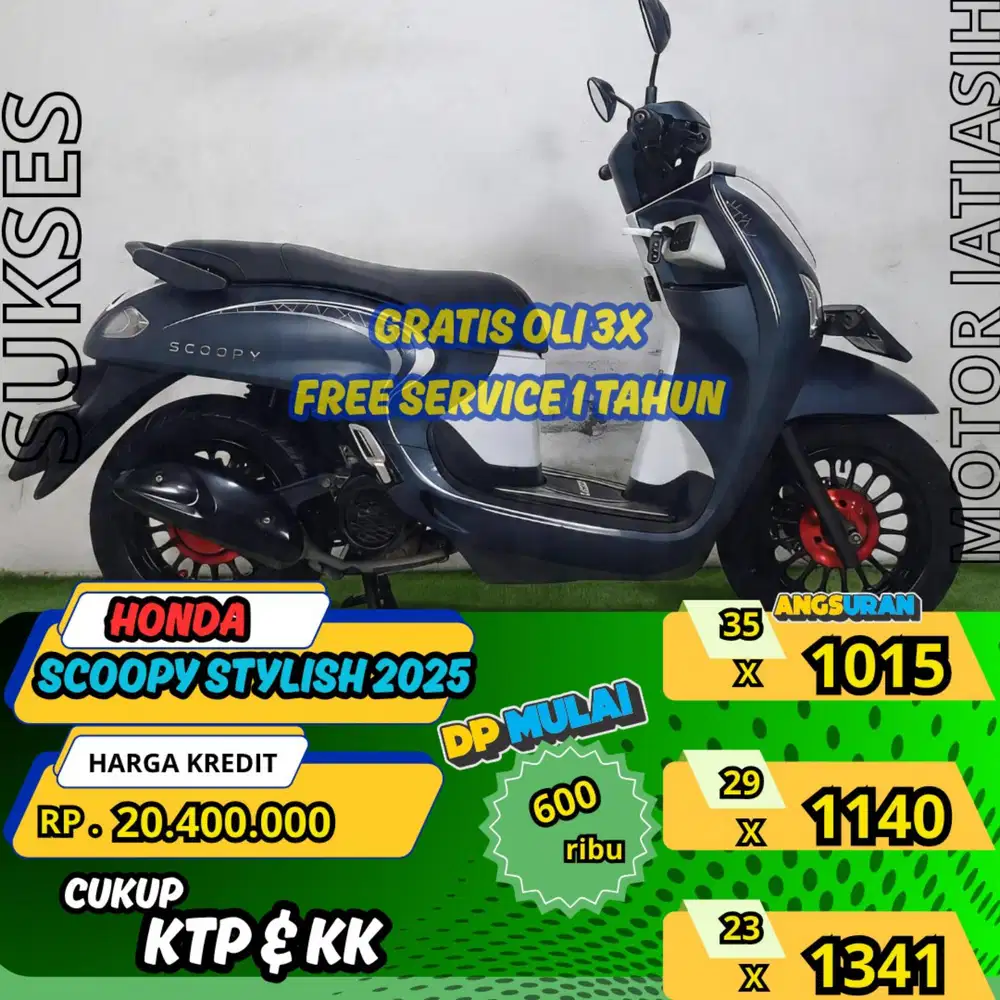 HONDA SCOOPY STYLISH 2025 ANGSURAN TERMURAH SYRT KTP&KK(SUKSESMOTOR)