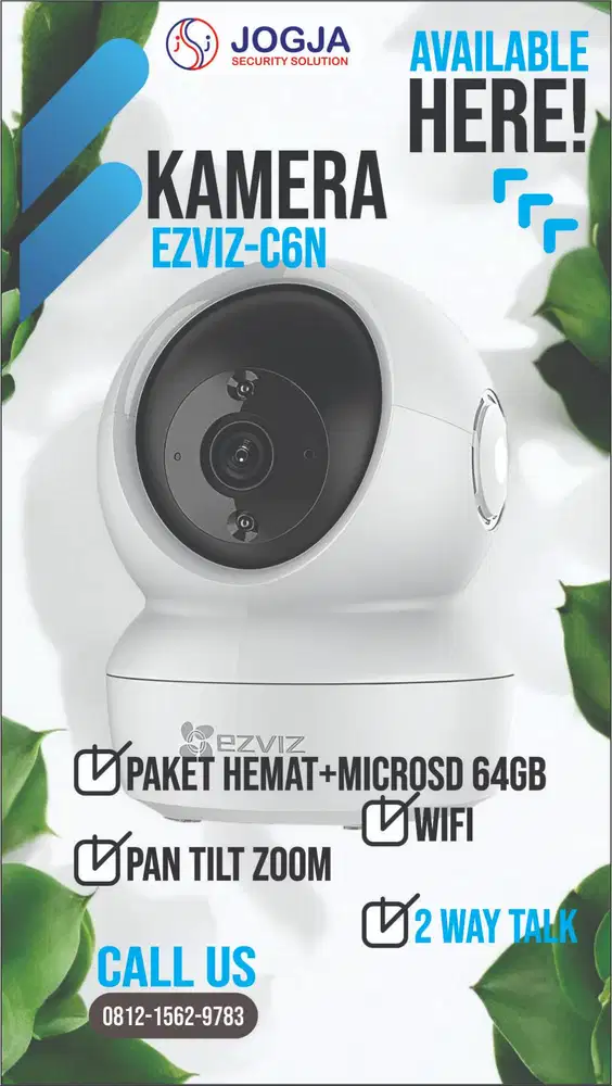 CCTV Indoor EZVIZ C6N - Bisa Zoom & Muter Otomatis Ikutin   Objek