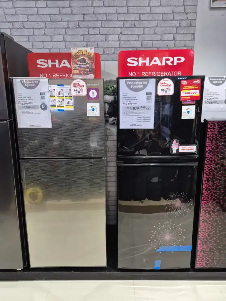 KULKAS 2PINTU SHARP PROMO