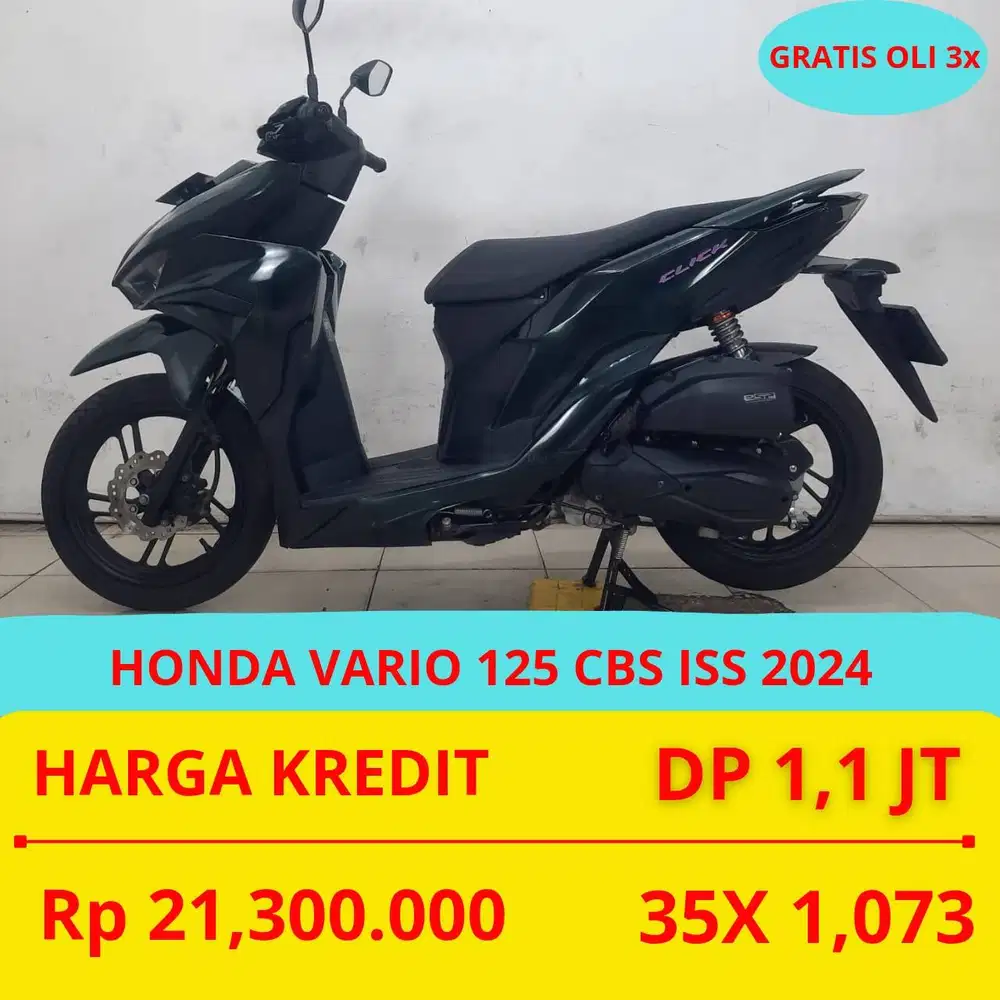 PROMO SUKSES MOTOR HONDA VARIO 125 CBS ISS 2024 DP MUEAH 1,1 JT GUYS