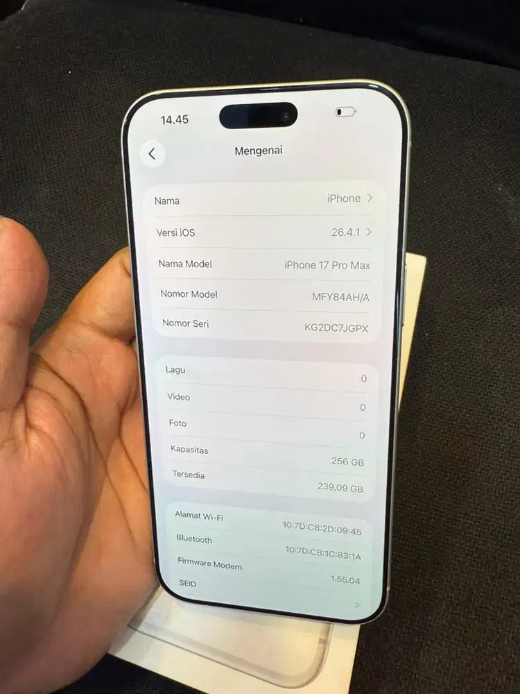 Iphone 17 pro max 256 beacukai