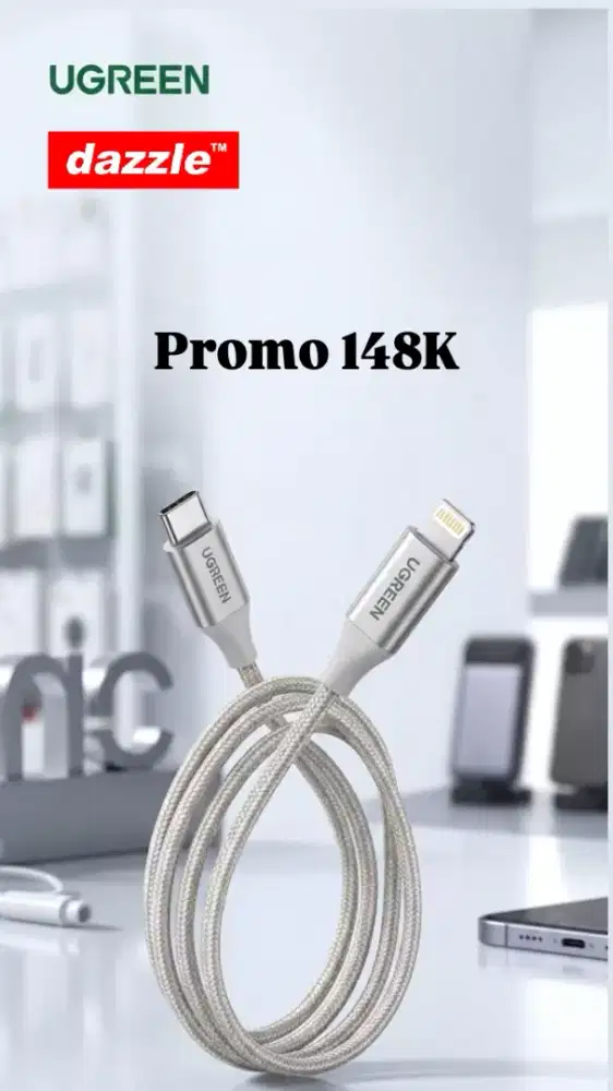 Kd ugreen c to L aluminium Shell 1m silver