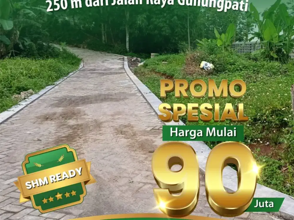 Tanah murah di gunungpati 250 meteran dari jalan raya