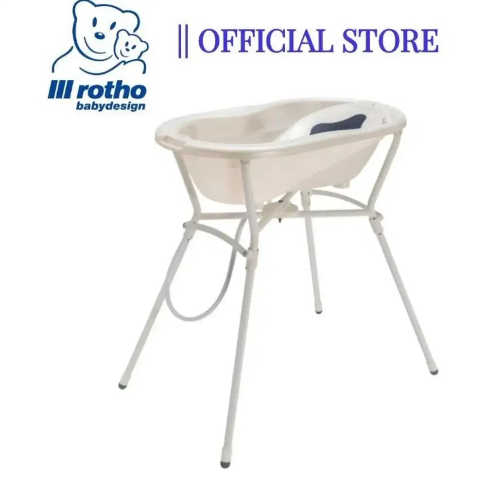 Bak Mandi Bayi Anti Slip - Rotho Bath Solution Set Pearl White