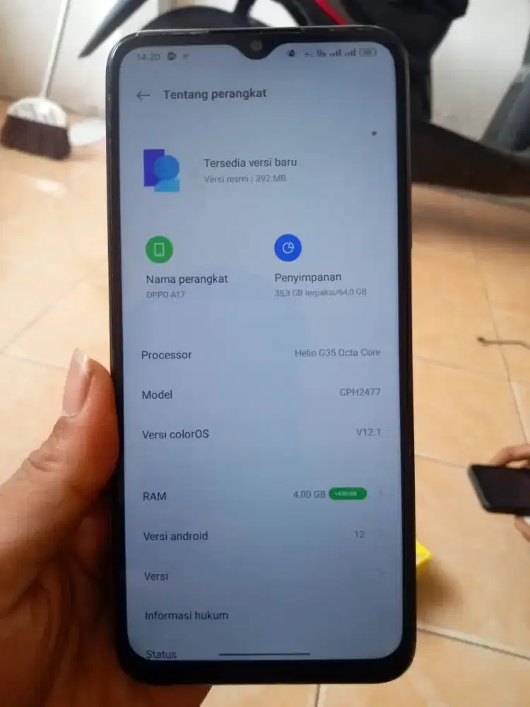 HP OPPO A17 RAM 4+4/64
