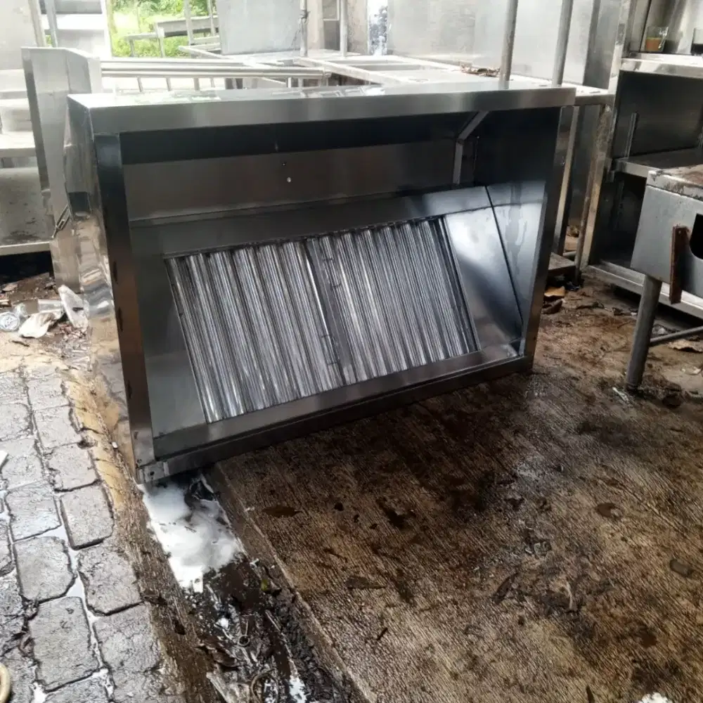 Hood Stainless + Filter Baru + Saklar – Praktis dan Siap Pakai