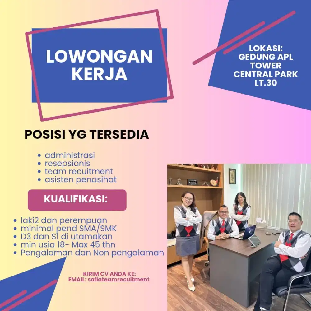 Loker terbaru di butuhkan cepat