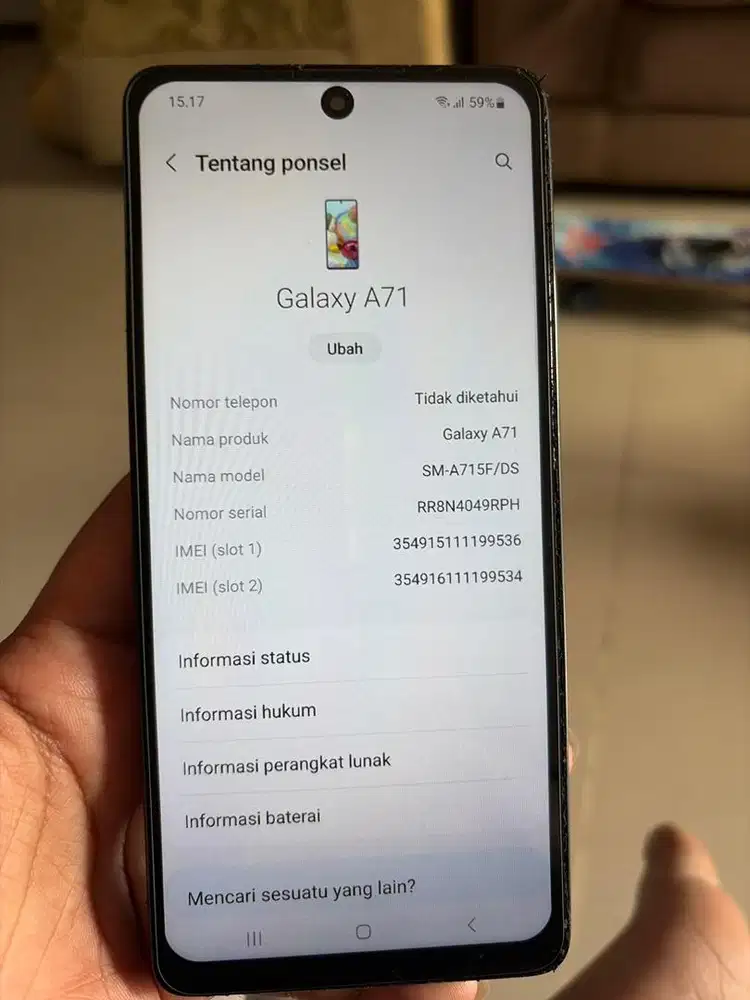 Samsung A71 Ram 8/128 Black
