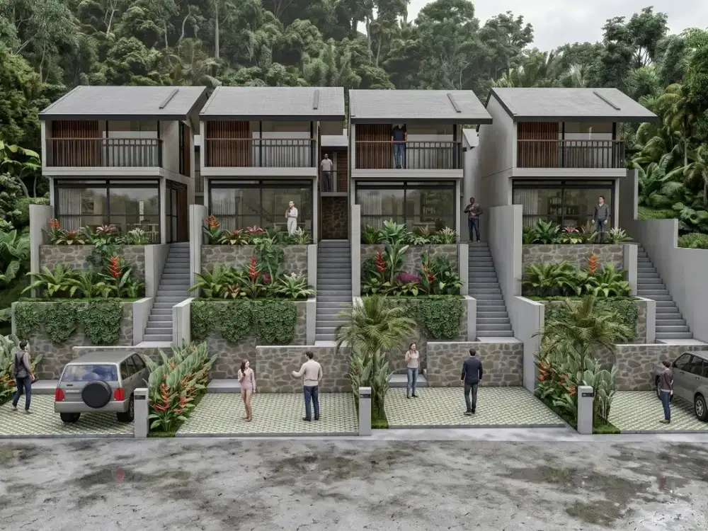 Rumah Baru Gaya Industrial Tropis Modern di Kawasan Cigadung Dago Kota Bandung