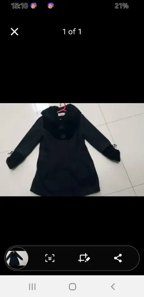 Mantel hangat korea cewek ukuran M lucuuu