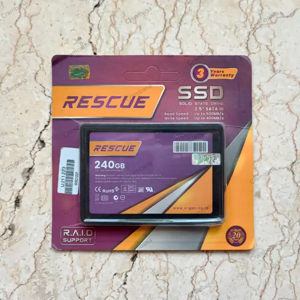 [BARU] V-GeN Rescue 240GB SSD SATA 3 2.5