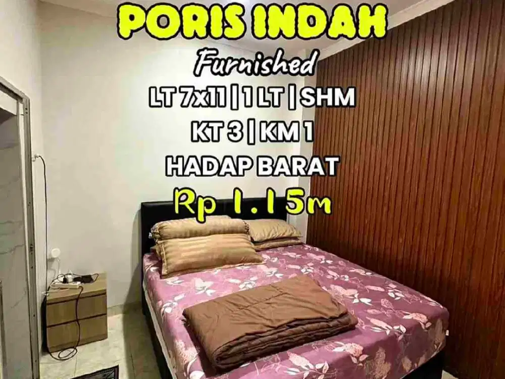 Wilson Rumah furnish siap huni uk 7x11 di poris indah