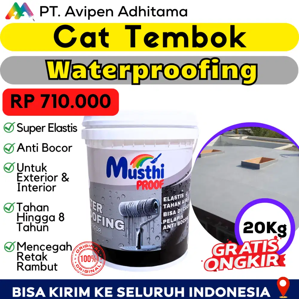 Cat Waterproofing 20 Kg Anti Rembes Tahan Lama Untuk Dak Beton Bekasi