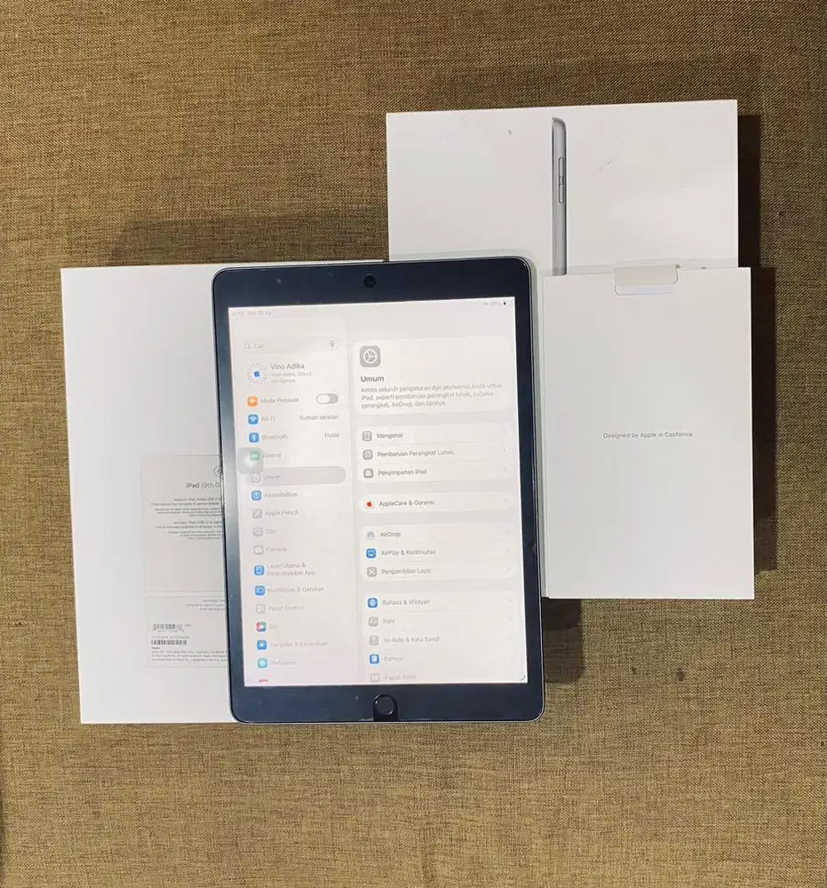 Dijual Ipad 9 64 GB Space Grey Fullset