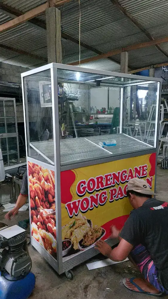 Gerobak gorengan etalase gorengan etalase ramesan gerobak warung makan